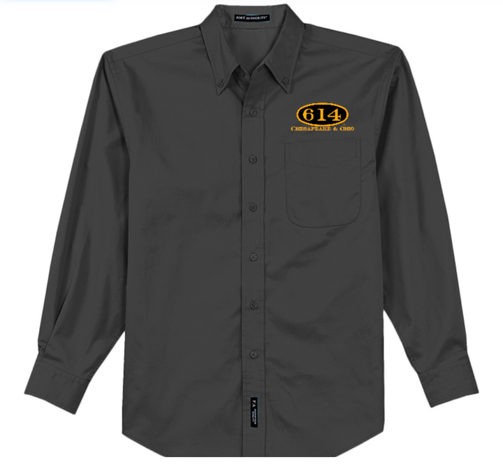 614 Embroidered Men's Long Sleeve Easy Care Shirt