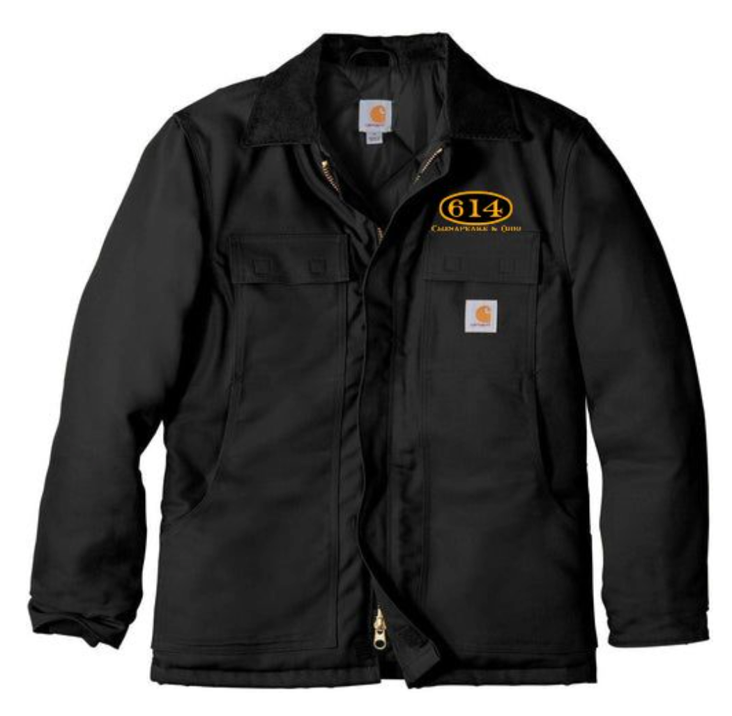 614 Embroidered Carhartt Duck Traditional Coat - The Official Coat of the 614 engine crew!