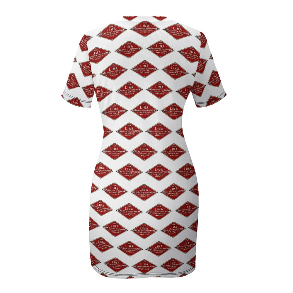 C&O 614 Builder's Plate Women's Short-Sleeve Crew Neck Dress