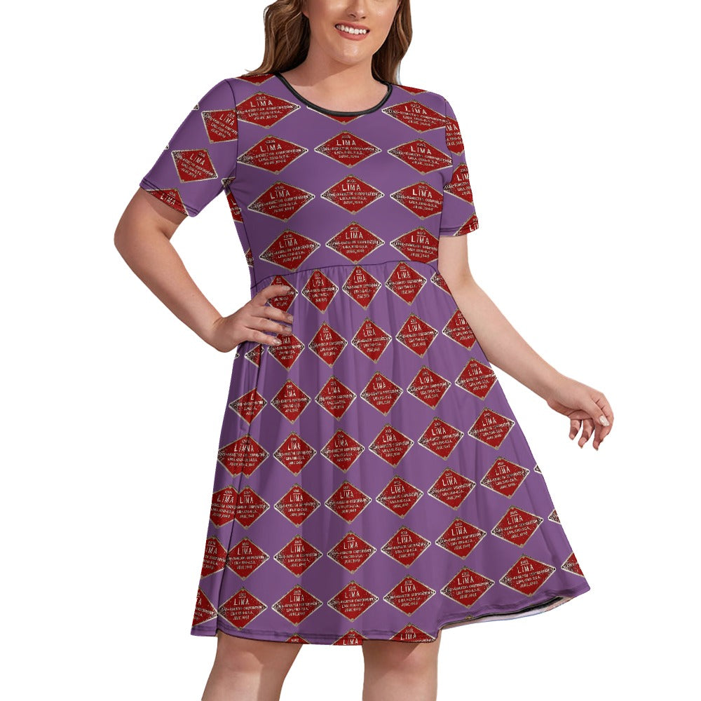 C&O 614 Builder's Plate Women's Plus-Size Short-Sleeve Dress