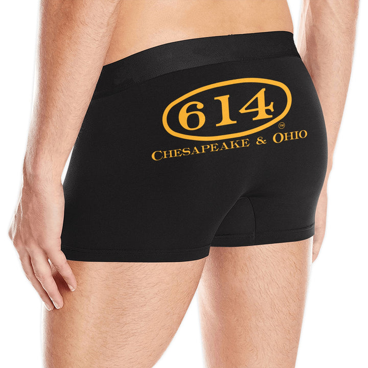 C&O 614 Number Plate Men's Boxer Briefs with Custom Waistband (L10)