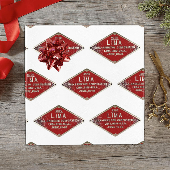 C&O 614 Builder's Plate Gift Wrapping Paper, 3-Roll Set