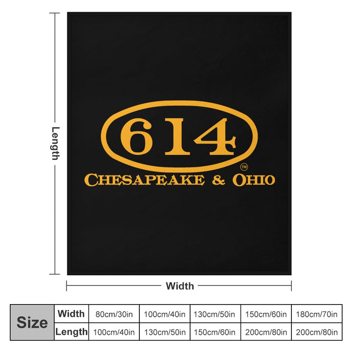 C&O 614 Flannel Blanket | 70 × 80 in