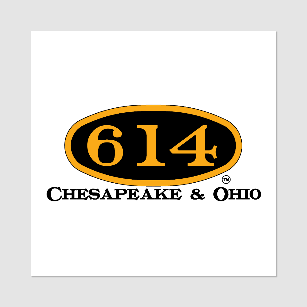 C&O 614 Number Plate Logo Temporary Tattoo
