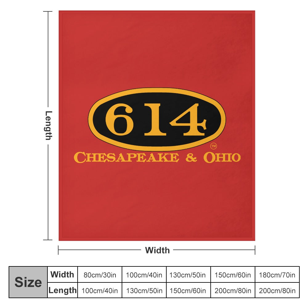 C&O 614 Flannel Blanket | 70 × 80 in