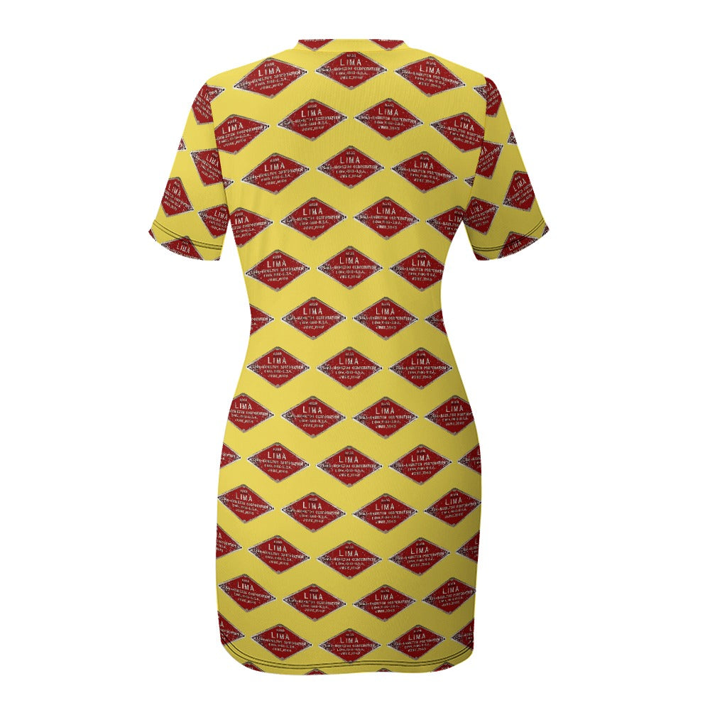 C&O 614 Builder's Plate Women's Short-Sleeve Crew Neck Dress