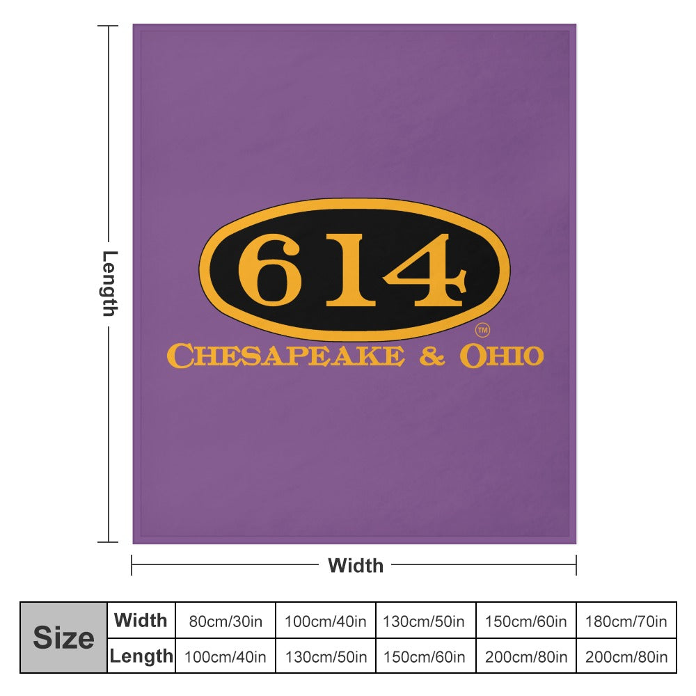 C&O 614 Flannel Blanket | 70 × 80 in