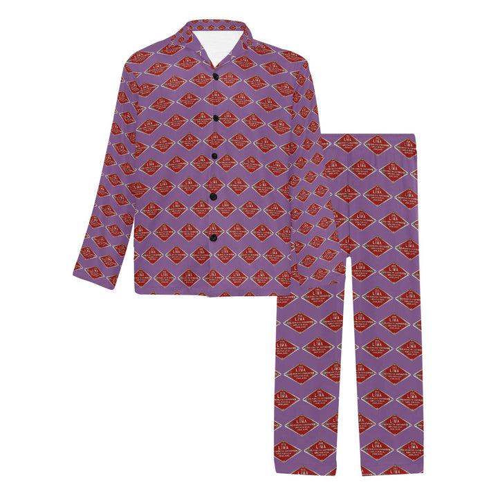 C&O 614 Builder's Plate Men's V-Neck Long Pajama Set