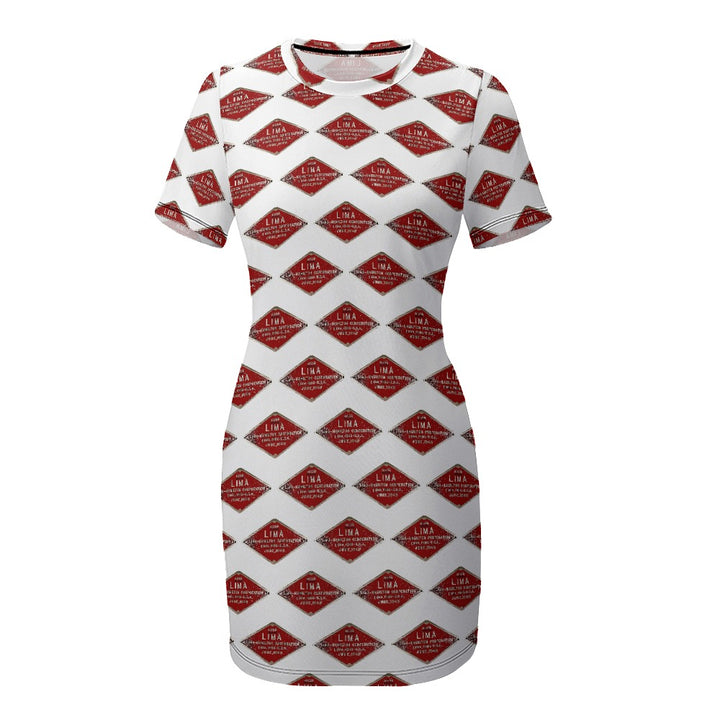 C&O 614 Builder's Plate Women's Short-Sleeve Crew Neck Dress