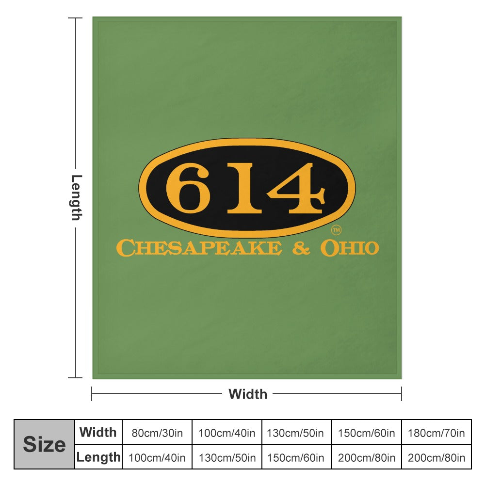C&O 614 Flannel Blanket | 70 × 80 in