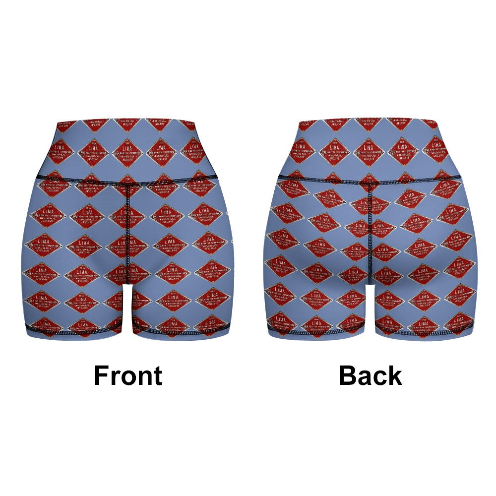 C&O 614 Builder's Plate Women's Yoga Top & Shorts Set