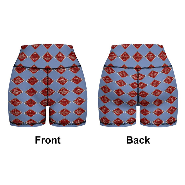 C&O 614 Builder's Plate Women's Yoga Top & Shorts Set