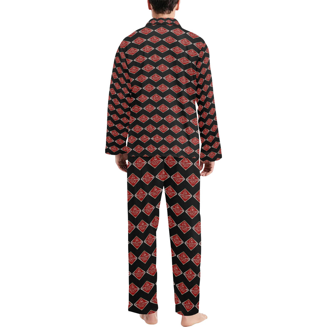 C&O 614 Builder's Plate Men's V-Neck Long Pajama Set