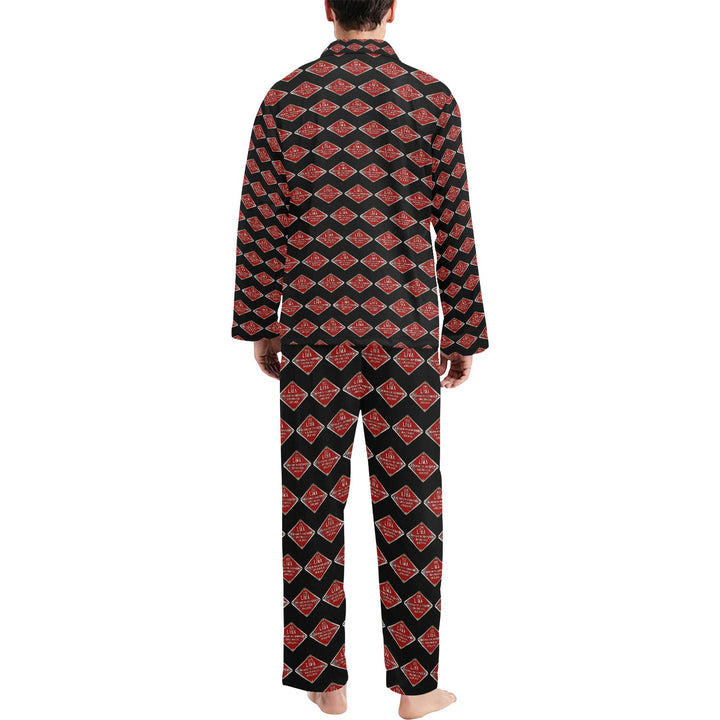 C&O 614 Builder's Plate Men's V-Neck Long Pajama Set