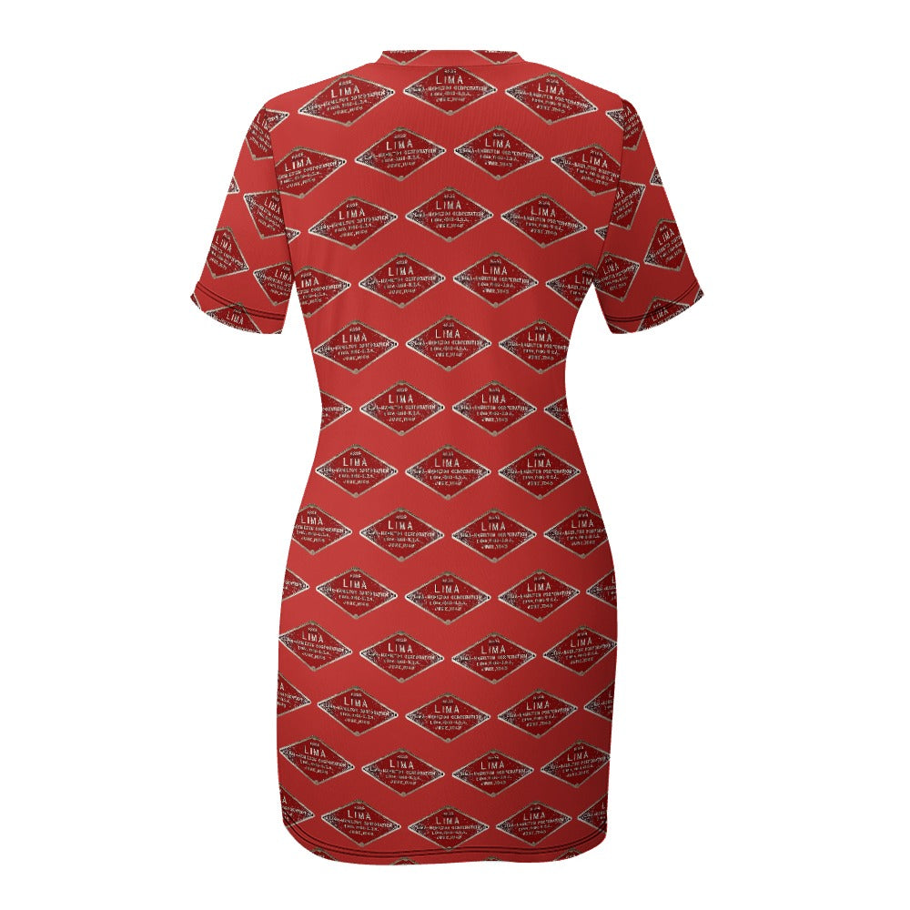 C&O 614 Builder's Plate Women's Short-Sleeve Crew Neck Dress