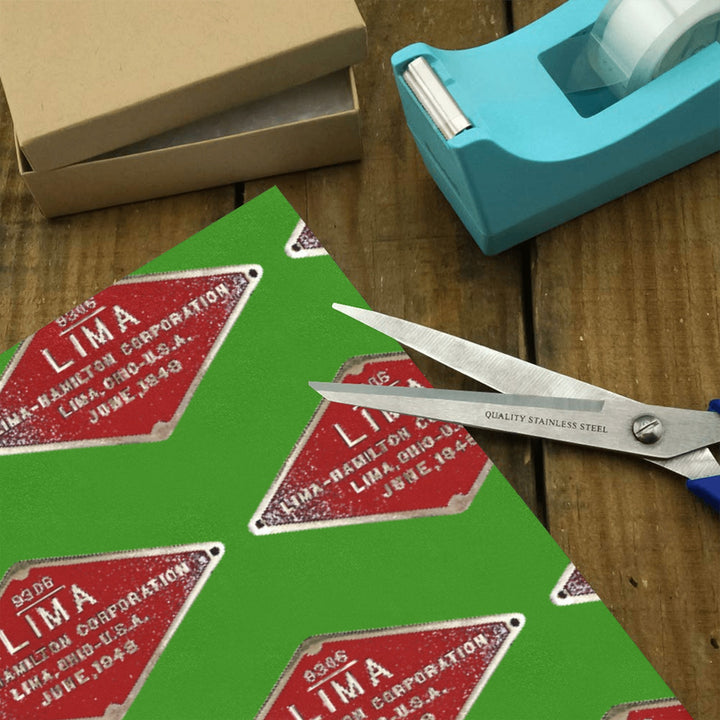 C&O 614 Builder's Plate Gift Wrapping Paper, 3-Roll Set