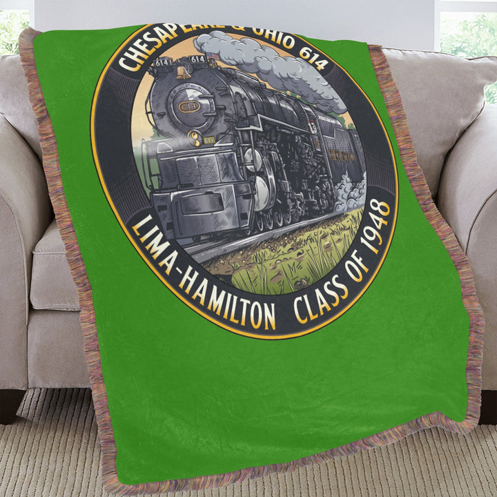 C&O 614 Class of 1948 Fringe Blanket | 60 × 80 in