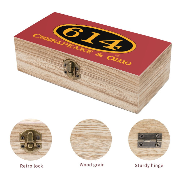 C&O 614 Wooden Keepsake Storage Box | Paulownia Wood