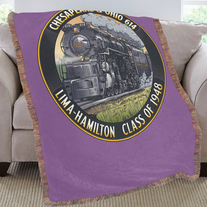 C&O 614 Class of 1948 Fringe Blanket | 60 × 80 in
