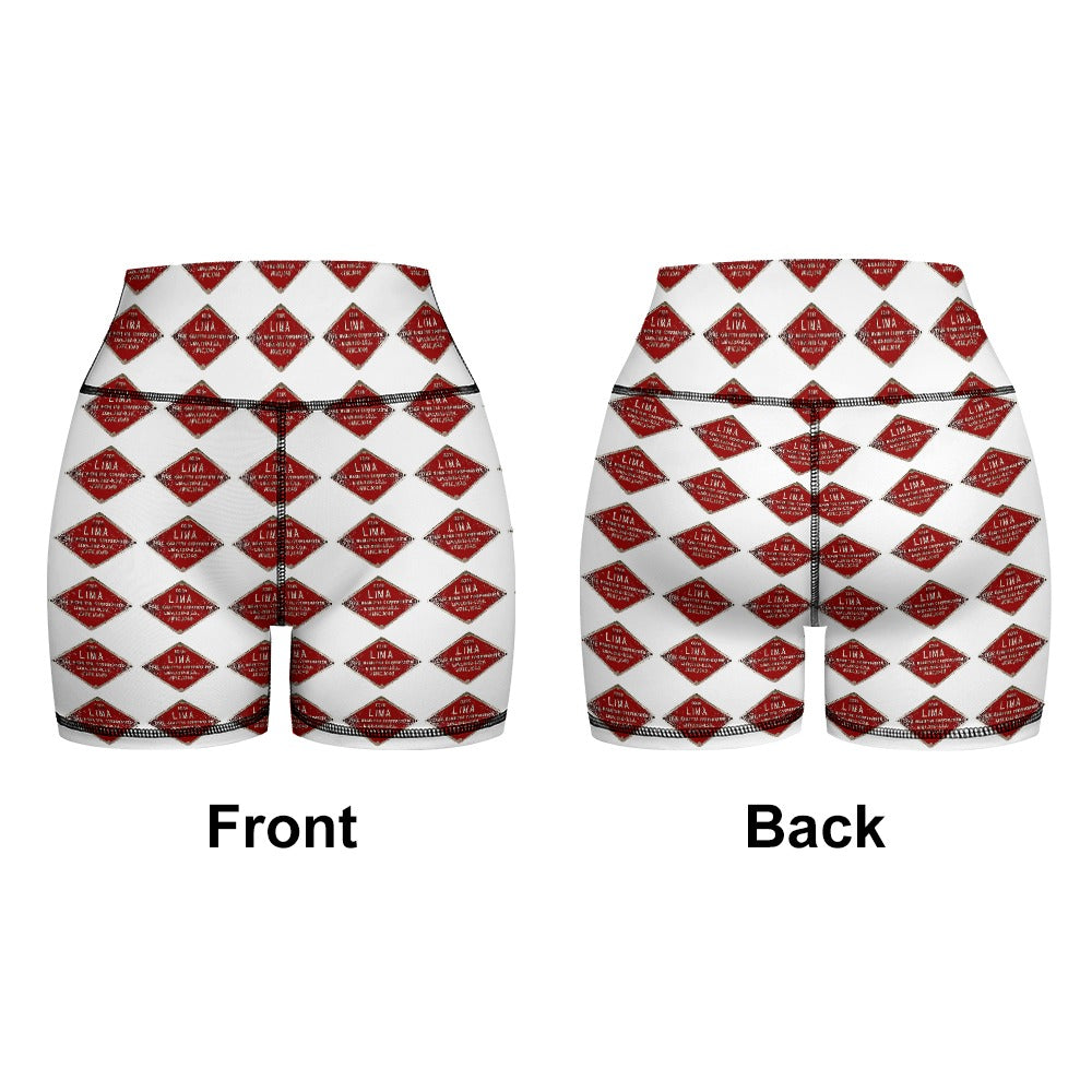 C&O 614 Builder's Plate Women's Yoga Top & Shorts Set