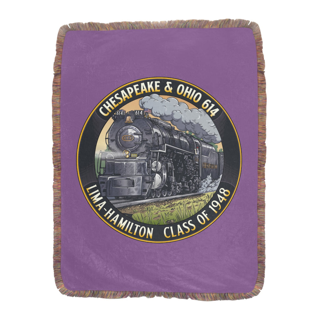 C&O 614 Class of 1948 Fringe Blanket | 60 × 80 in