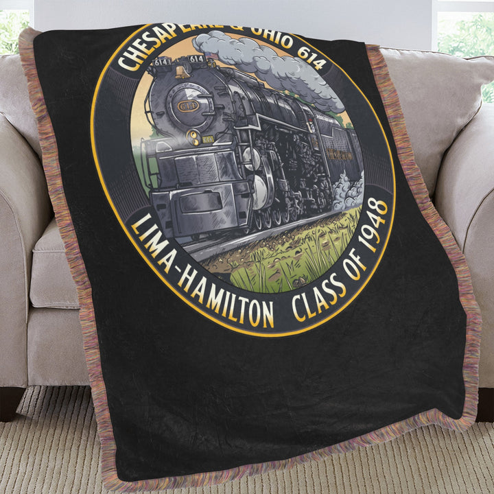 C&O 614 Class of 1948 Fringe Blanket | 60 × 80 in