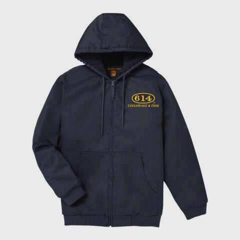 614 Harriton Embroidered Heavyweight Hooded Full-Zip Jacket