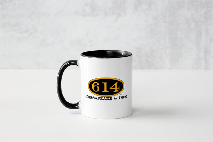 Ceramic Chesapeake & Ohio 614 and RJD America Logo Mug