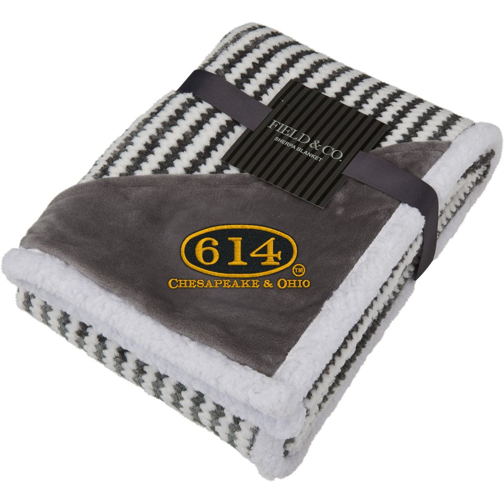 614 Field & Co.® Chevron Striped Sherpa Blanket